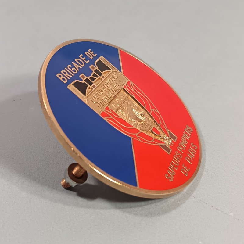 PLAQUE DE VOITURE DU BATAILLON DES SAPEURS POMPIERS DE LA VILLE DE PARIS BSPP DIAMETRE 7.5 cm